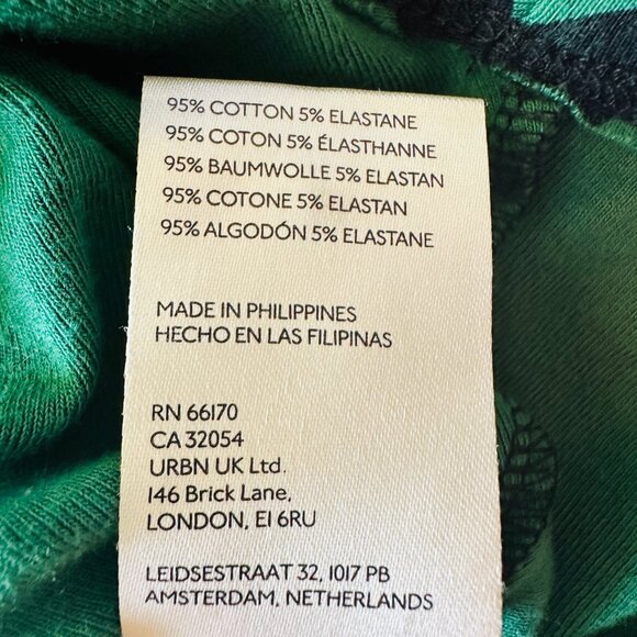 Maeve Anthropologie Shirt XLP Green Black Top Ruched Button Up Retro Motif Swirl - Picture 10 of 12
